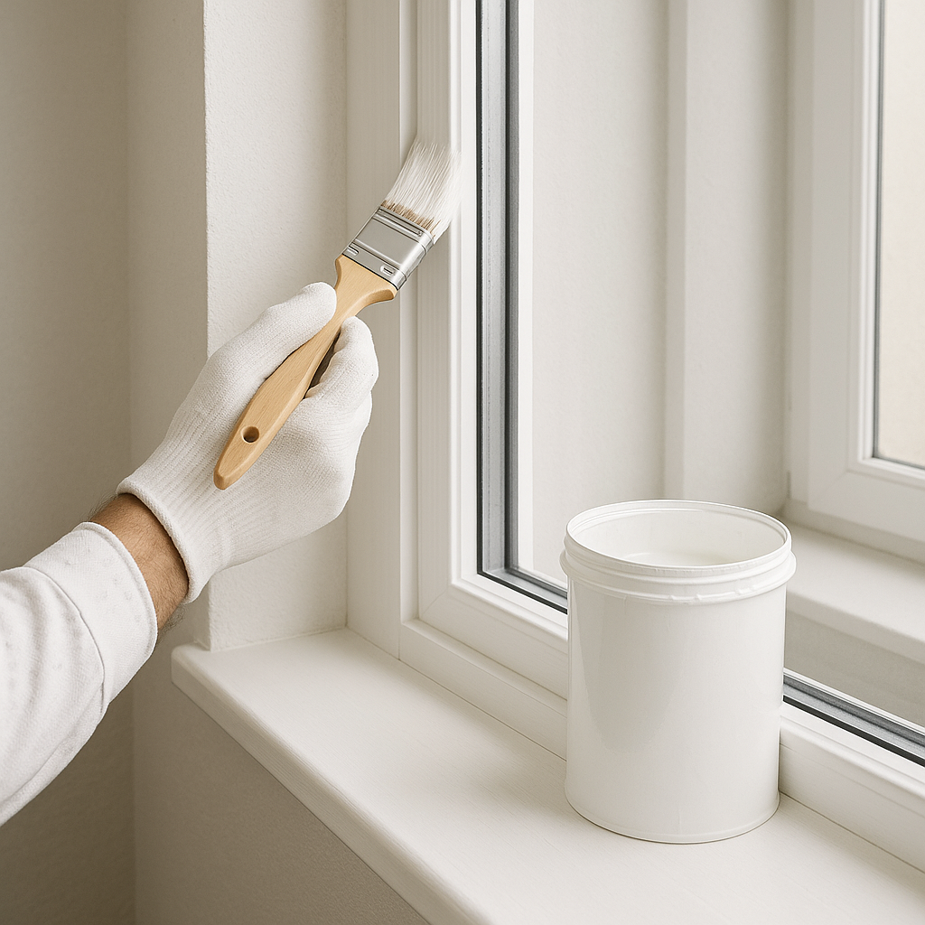 Fensterrahmen streichen