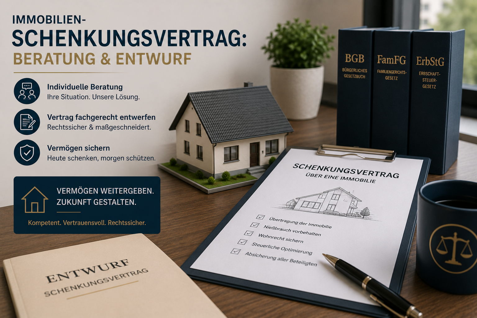 Erstberatung Immobilien-Schenkungsvertrag – Dienstleistung zum Festpreis online buchen