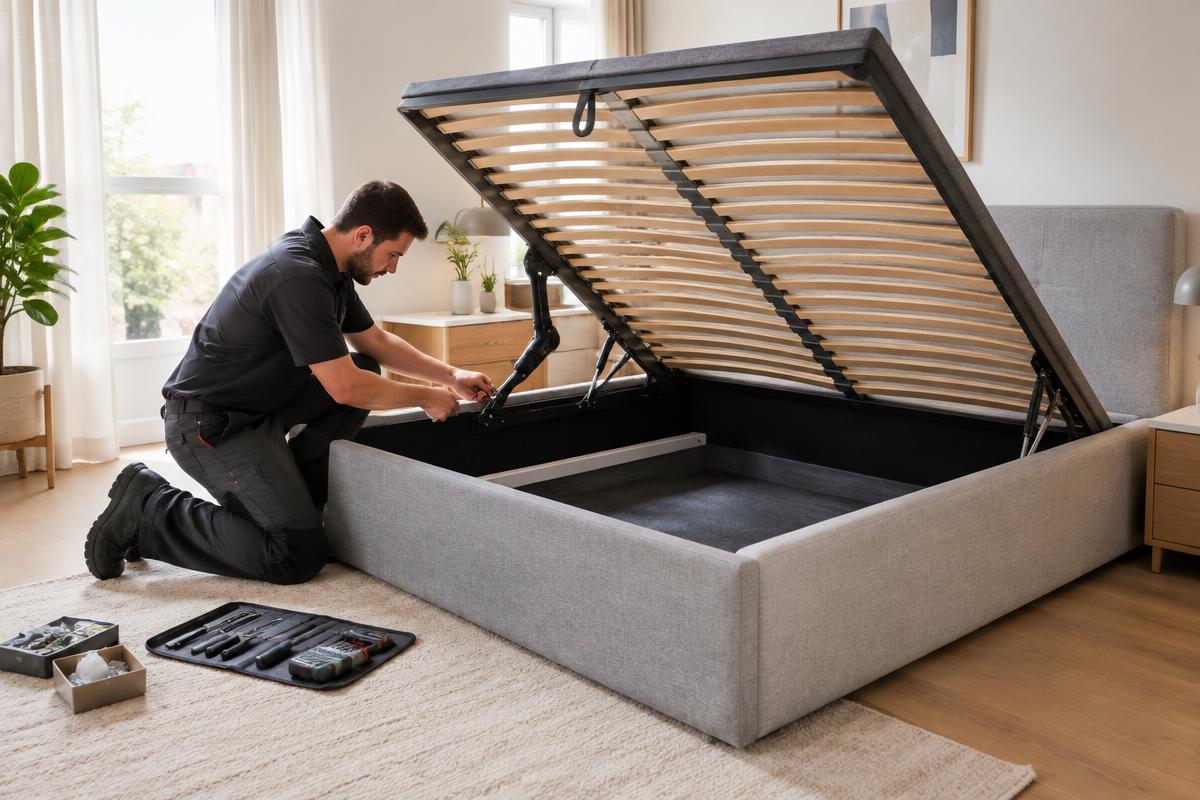Bett mit aufklappbarem Lattenrost montieren – Dienstleistung zum Festpreis online buchen